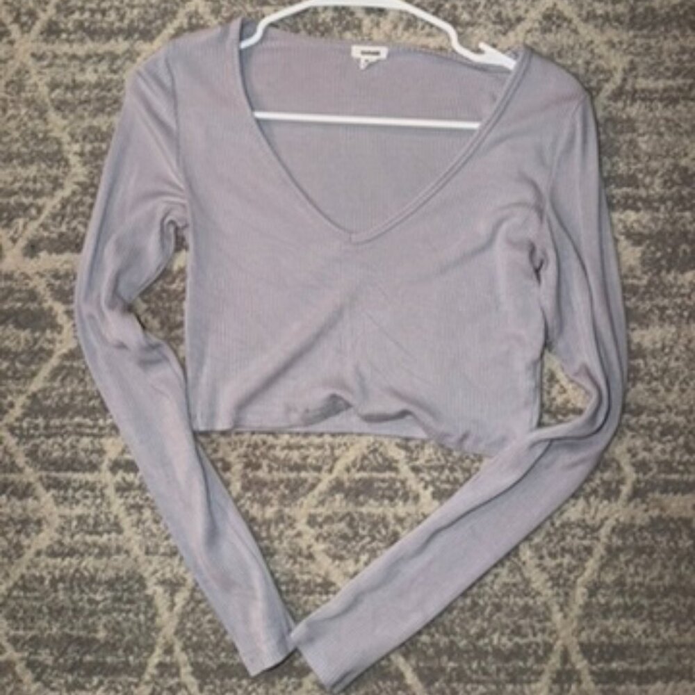 Garage Women's Ribbed Long Sleeve Crop Top